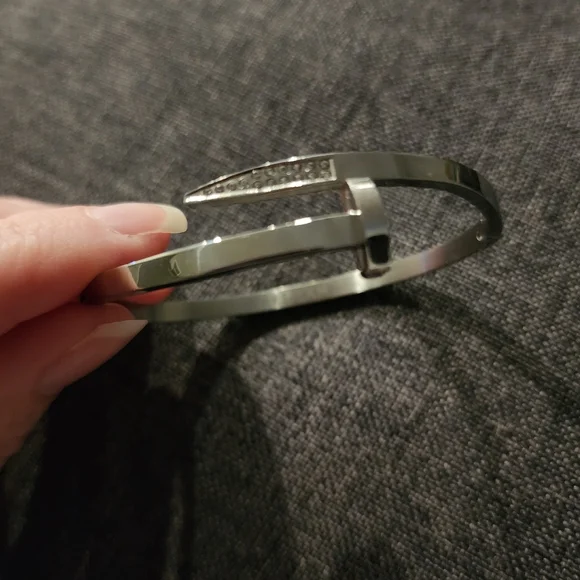 Artizan Joyeria Nail Bangle Bracelet in Silver - Picture 1 of 2